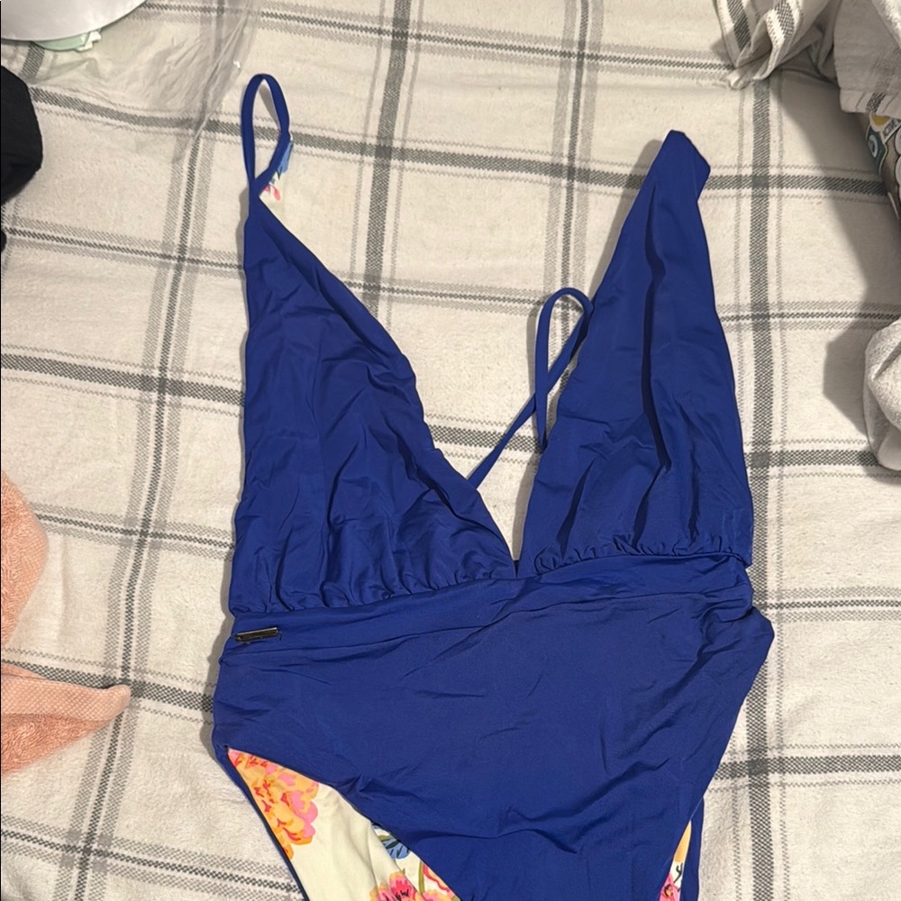 Maaji Blue Floral One Piece Swimsuit